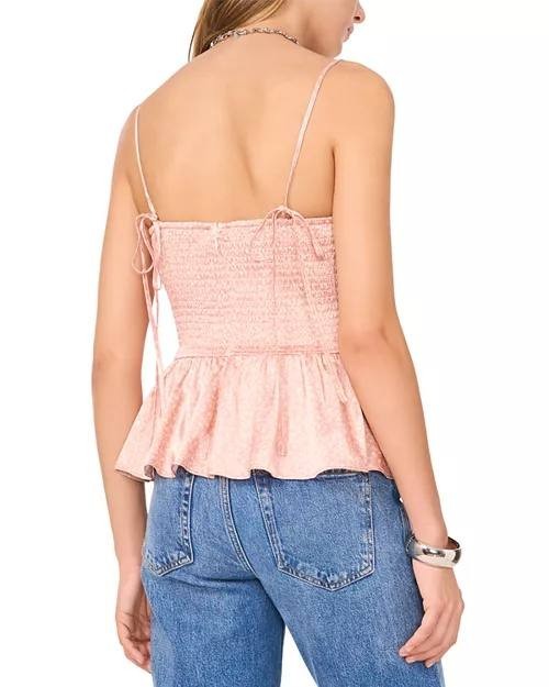 1.STATE Date Peplum Top Rose Cloud L NWT $79