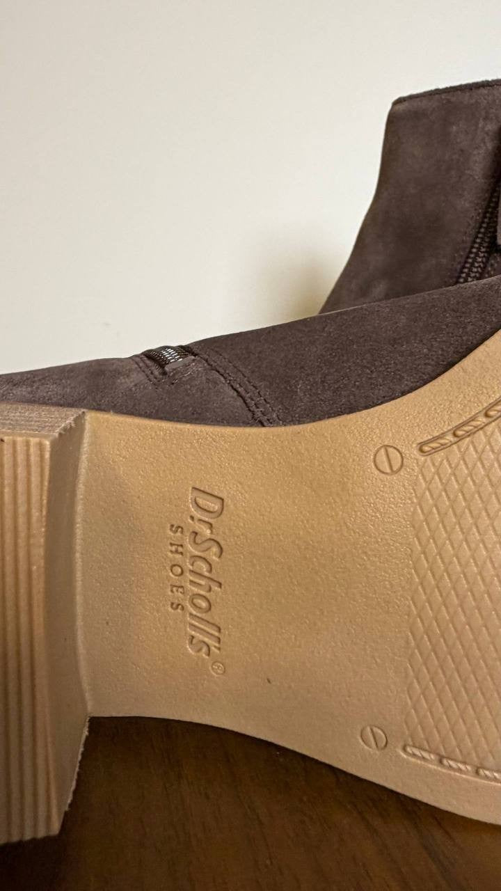 Dr. Scholl’s Dark Brown Suede Ankle Boots 9.5M NIB MSRP $115
