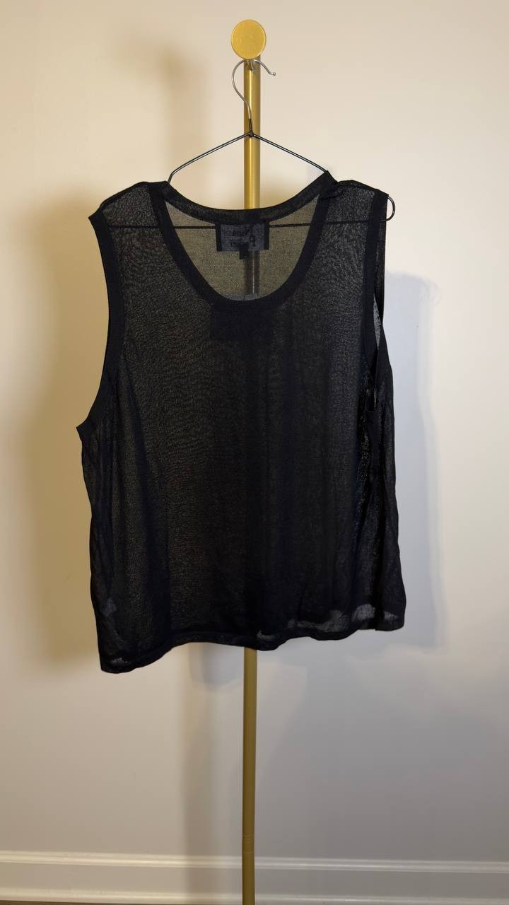 Nina Parker Ribbed Sweater Tank Top Black Beauty 3X NWT $39