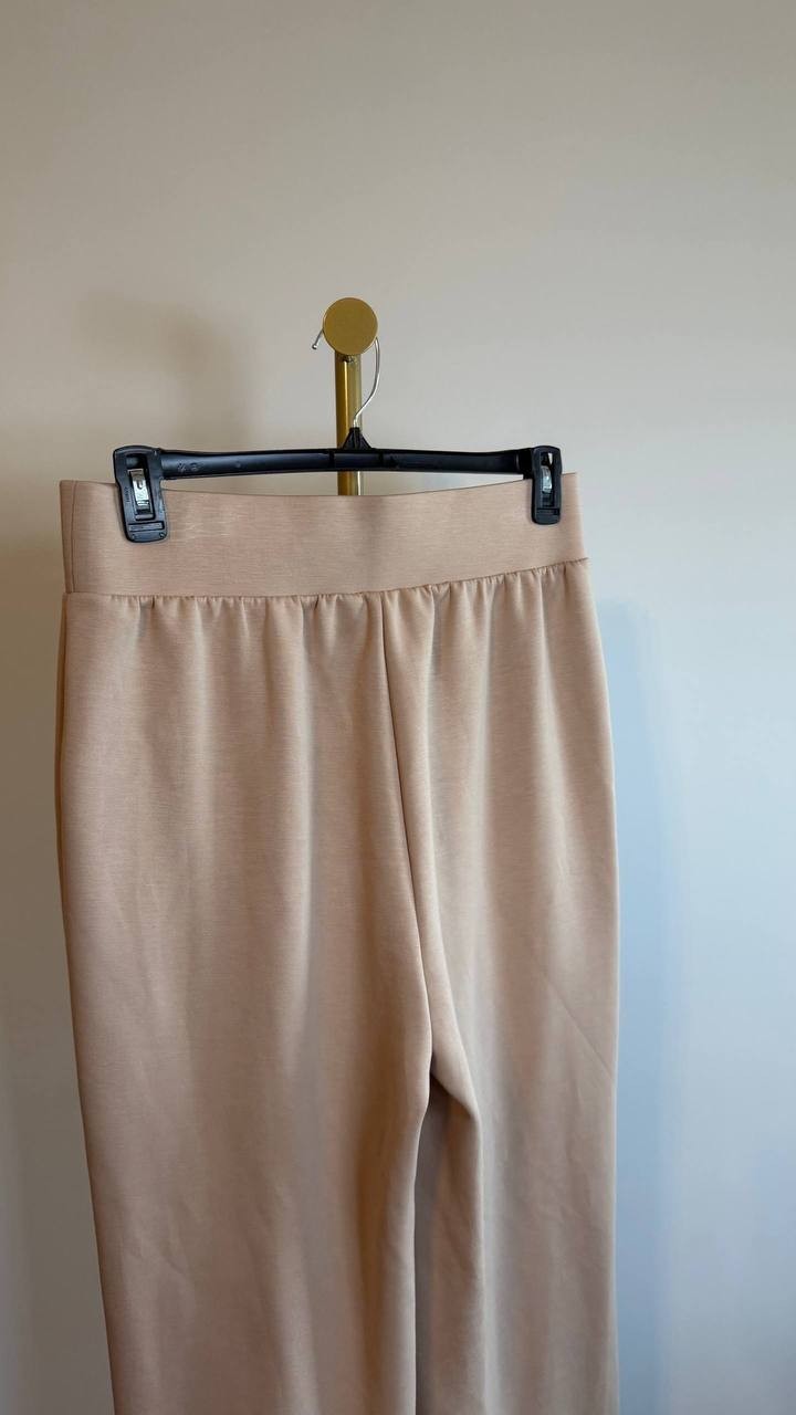 Three Dots Women’s Mariam Pant Light Taupe Pull On Straight Leg Size XL NWOT $88