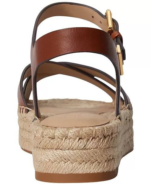 Lauren  Ralph  Lauren   Espadrilles  Sandals  Lauren  Tan  7.5  B  Pre‑owned 