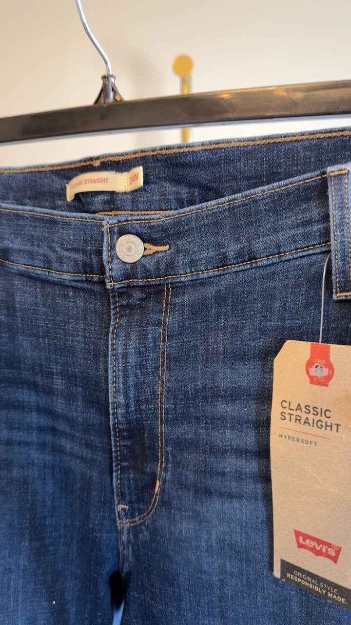 Levi’s 721 High Rise Skinny Jeans Plus Size 24W Indigo NWT $69.50