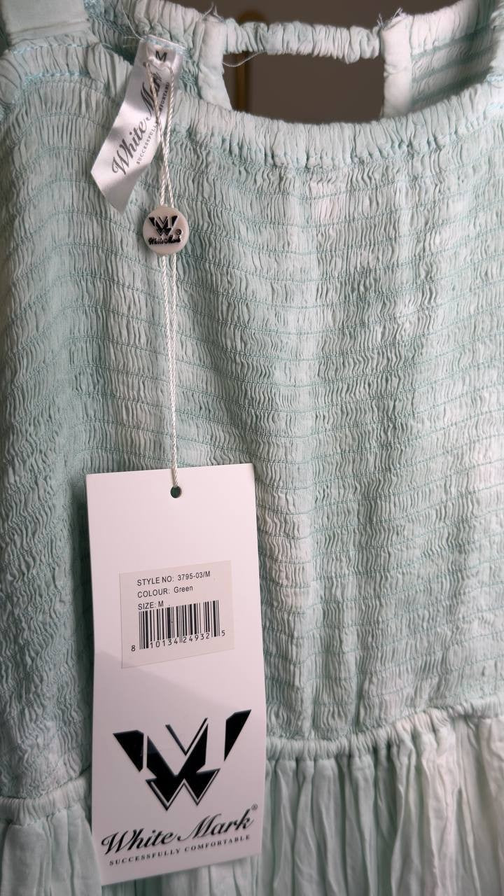 White Mark Square Neck Sleeveless Maxi Sundress Green M NWT $84