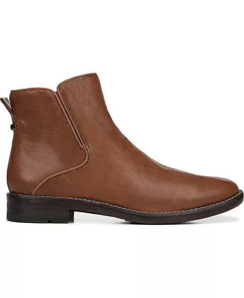 Franco Sarto Leather Booties 5M Cognac New in Box MSRP $190