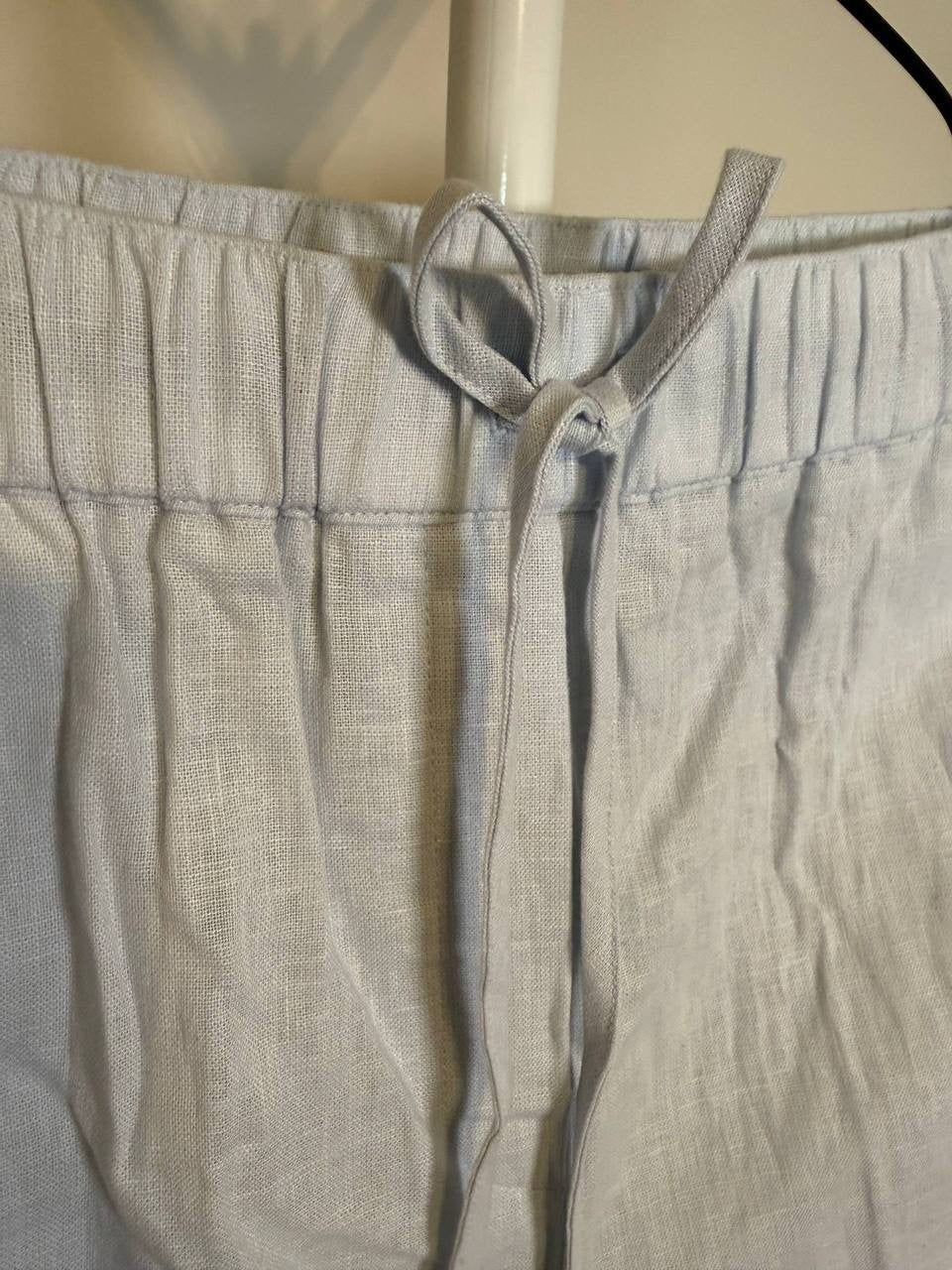 Calvin Klein Linen Drawstring Pants BLUE– Size S – NWT – MSRP$149