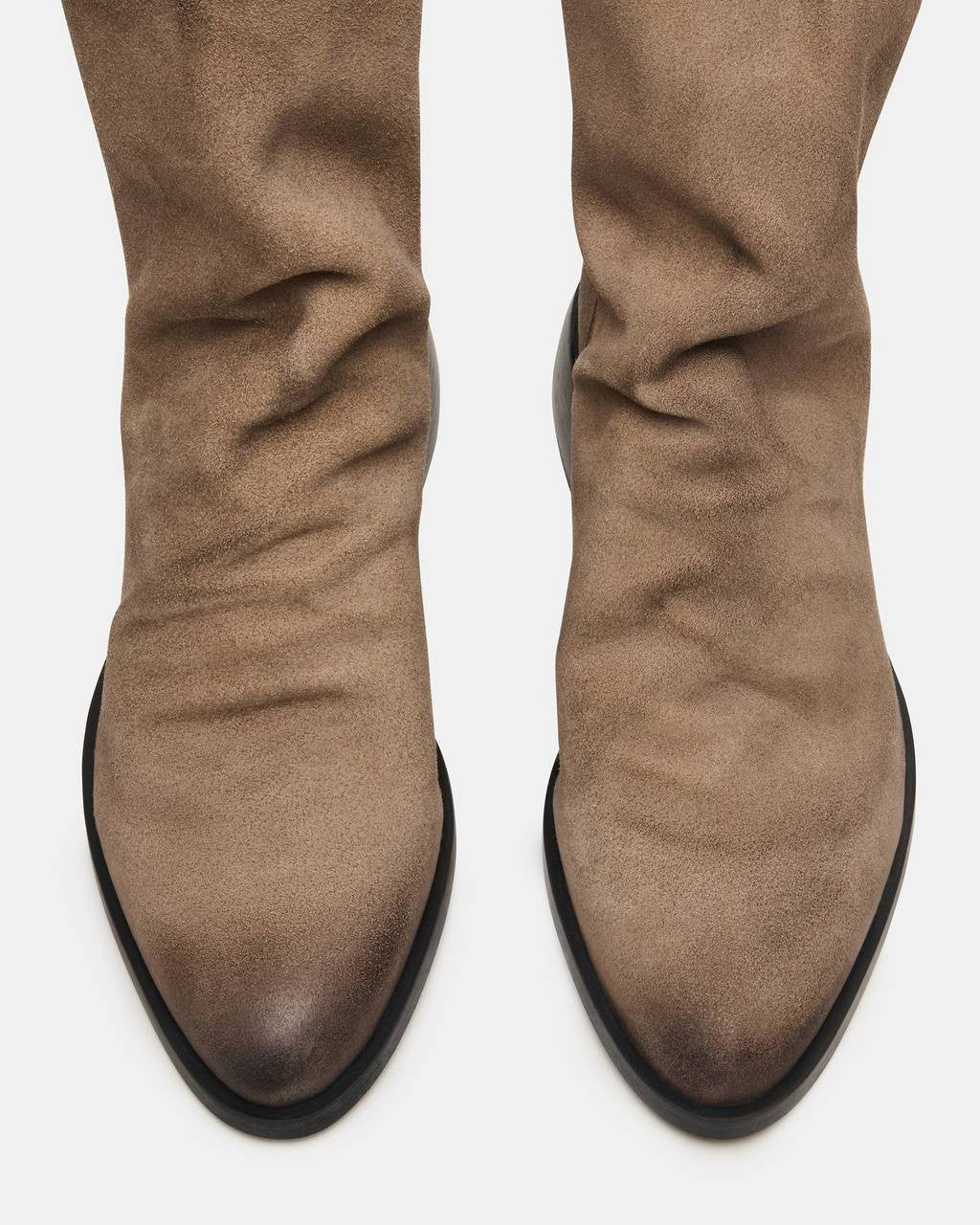 Steve Madden Nexie Taupe Suede Pointed Toe Ankle Boots Women’s 6.5 NWB $159.95