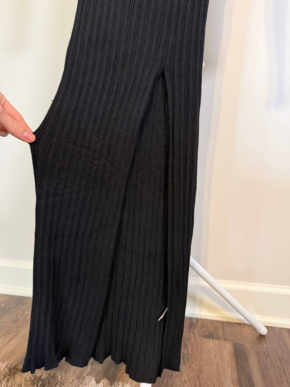 FCT With Love Black Knitted Midi Dress – Size L – NWT – $56