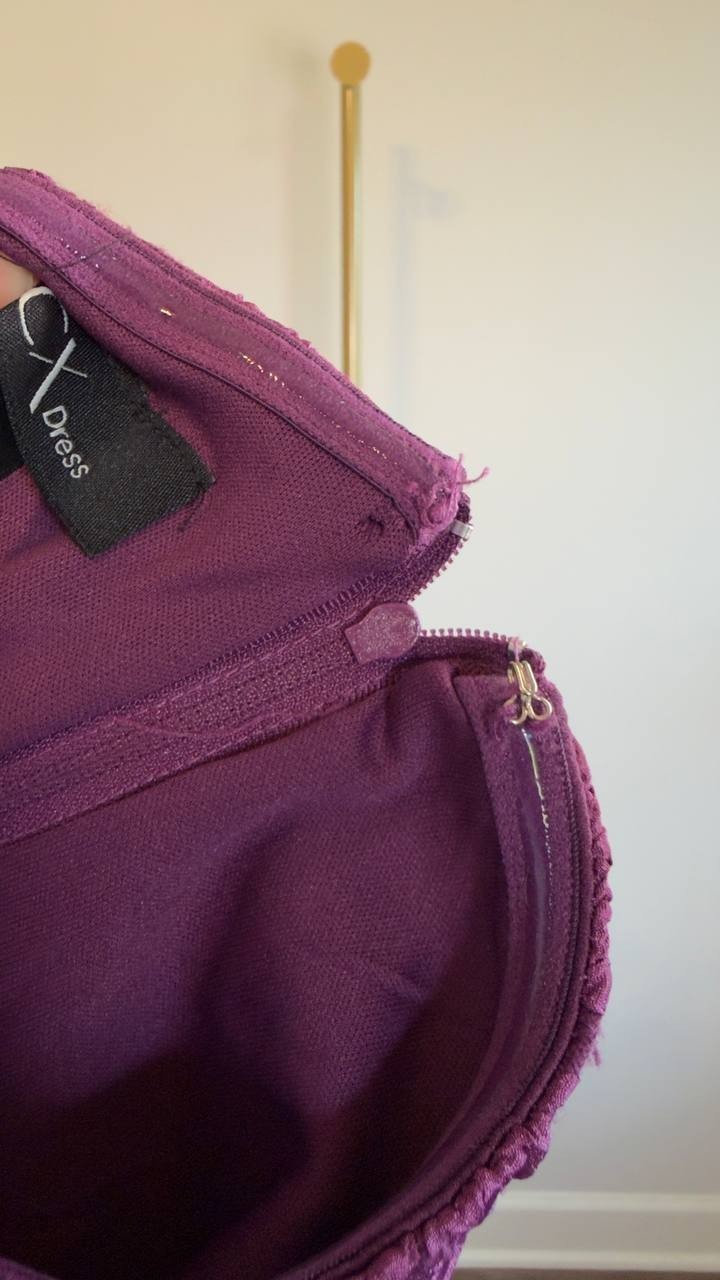 BCX Invitée Floral Strapless Balloon Hem Mini Dress Bordeaux L NWT $59