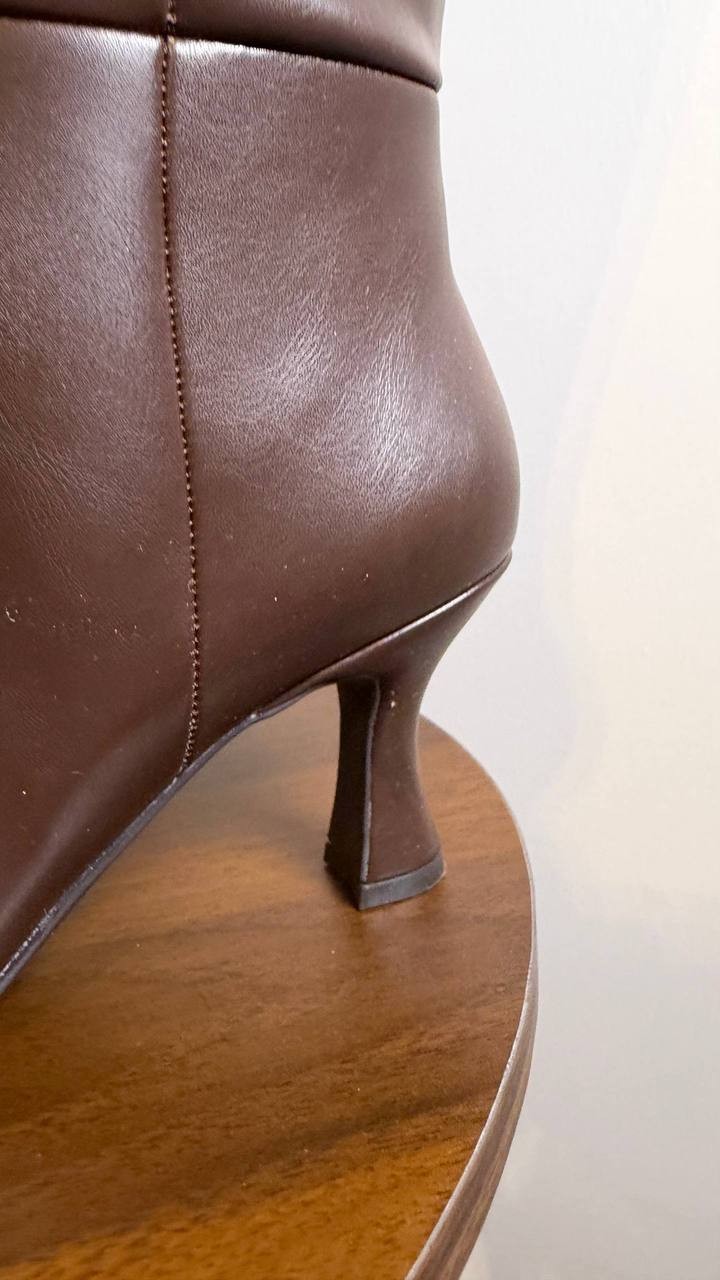 Anne Klein Perfektion Boots 6 Black Man‑Made Knee‑High Snip Toe NIB msrp$159