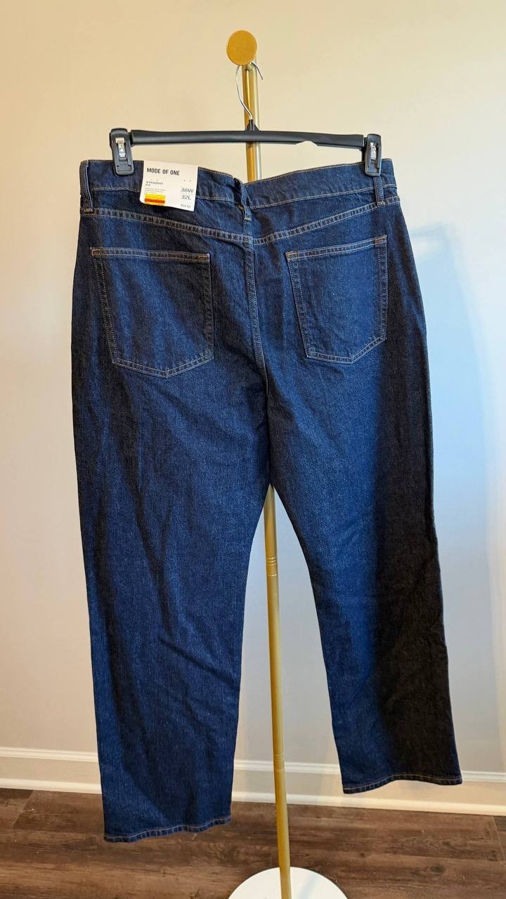 Mode of One Men’s Straight‑Fit Jeans 38W 32L $69.50 NWT