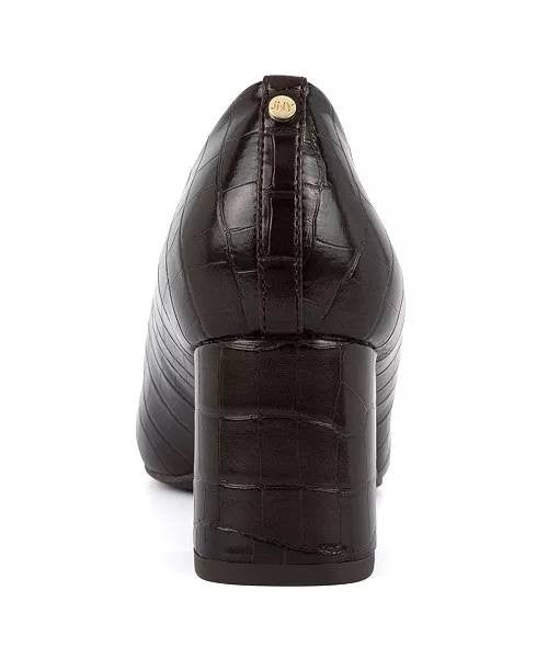 Jones New York Dark Brown Croco Polyurethane Dress Pumps 6M New in Box MSRP $69.