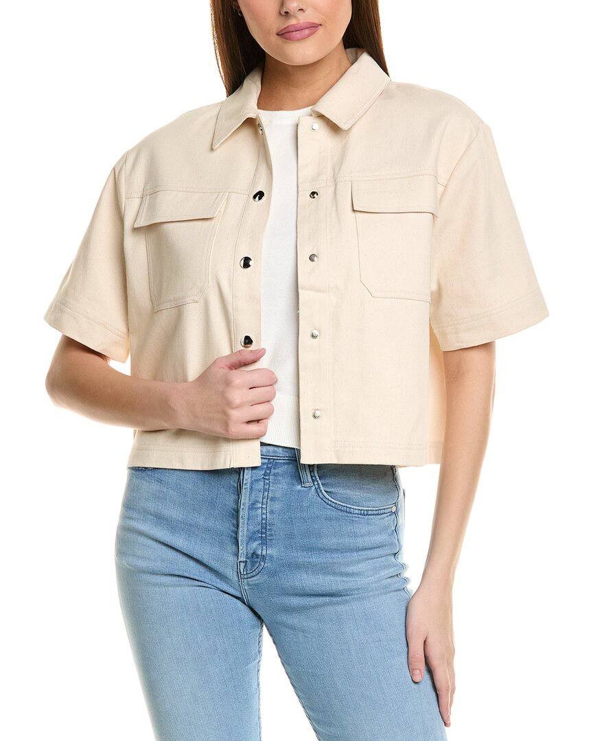 1.STATE Cropped Jacket – White Swan / Neutral – Size L – NWT