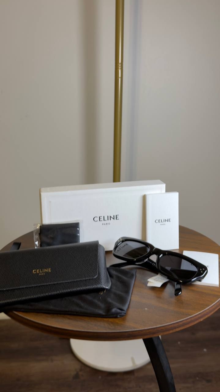 Celine  Black  Frame  41  Sunglasses  in  Acetate  Black  OS  NWT  $460