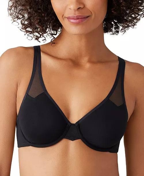 Wacoal Body By 2.0 Mesh-Detail Underwire Bra 38DDD Black T-Shirt Bra daily