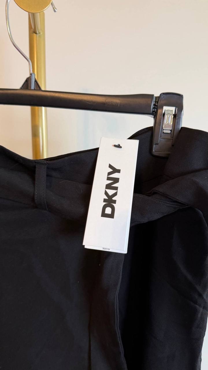 DKNY Women’s High Waisted Self‑Tie Midi Skirt Black Size 16P NWT $109