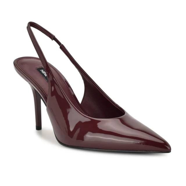 Nine West Palomma Pointy Toe Slingback Pumps Dark Red Women’s 7M NWB $119