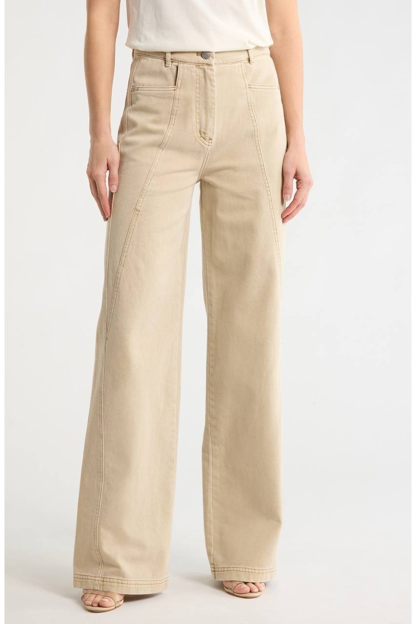 BOSS Marlina Cotton Utility Pants Beige 8 NWT $179