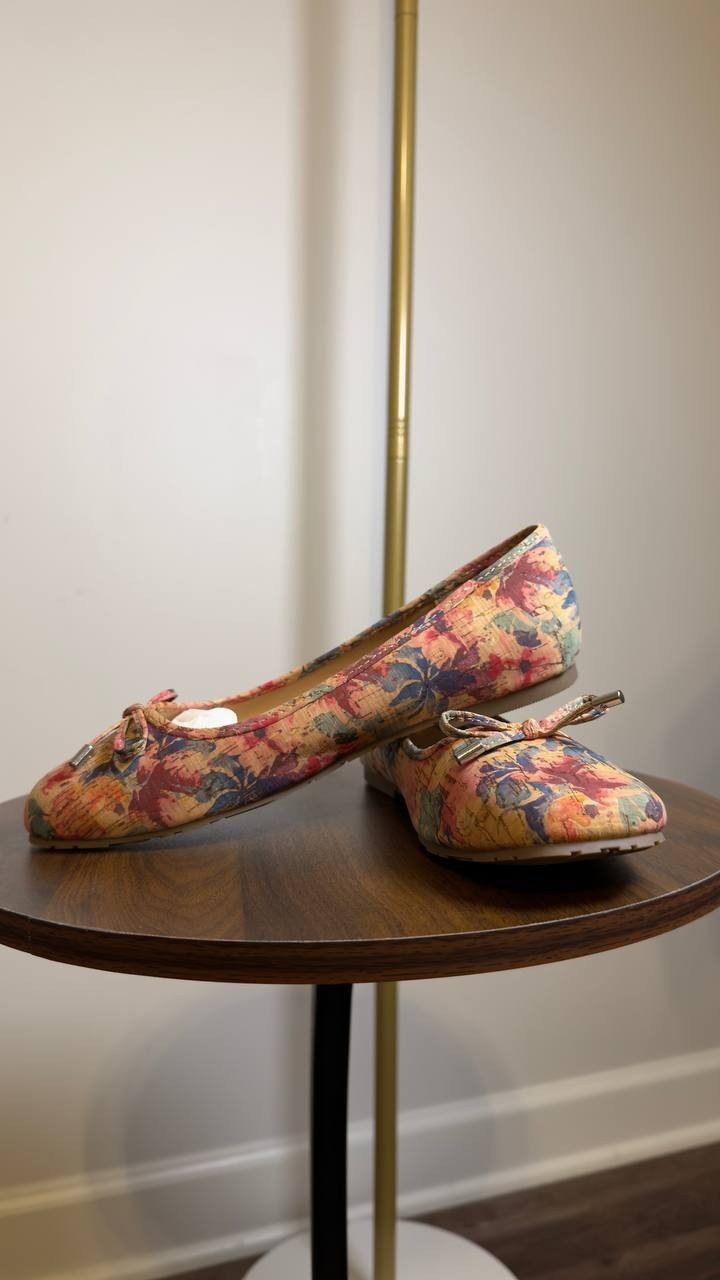 Reaction  Kenneth  Cole  Ballet  Flats  Pansy  Floral  Cork  7  M  New  $69