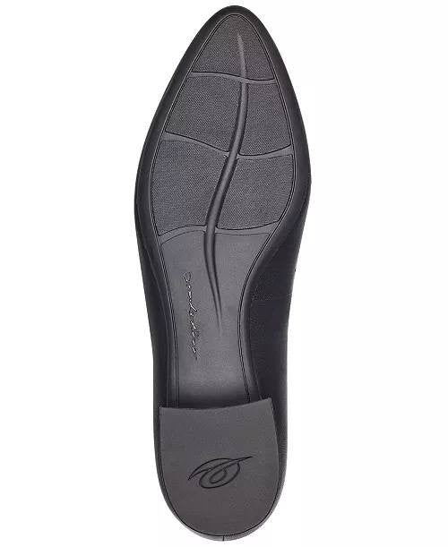 Easy Spirit Caldise eFlex Slip‑On Low Heel Pumps Black 7M Leather $99 NWB