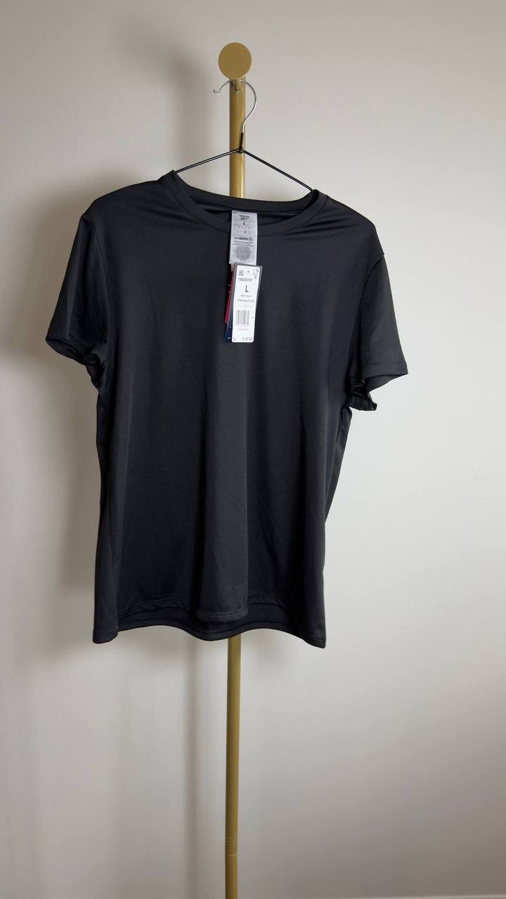Reebok Women’s Active Identity Performance Logo Tech T‑Shirt Black L NWT $25