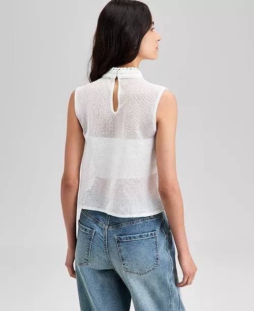 And Now This Petite Crochet Sleeveless Top – Natural – PS – NWT – MSRP$49.50