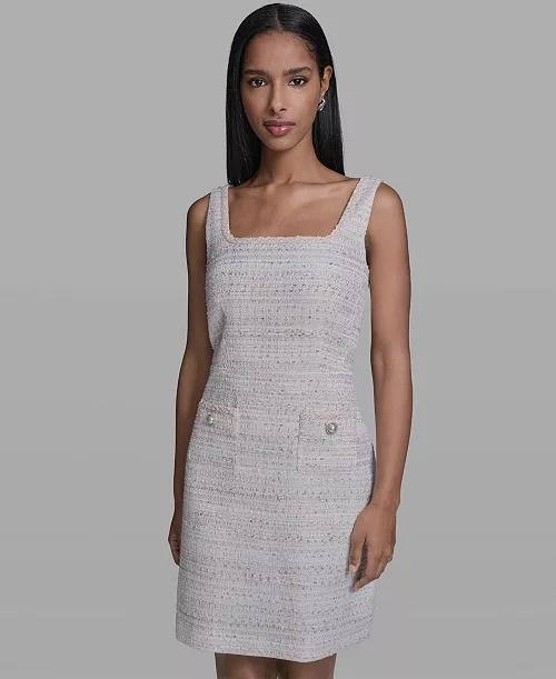 Karl  Lagerfeld  Paris  Women’s    Dress  Soft  White  Multi  8  NWOT  $179  