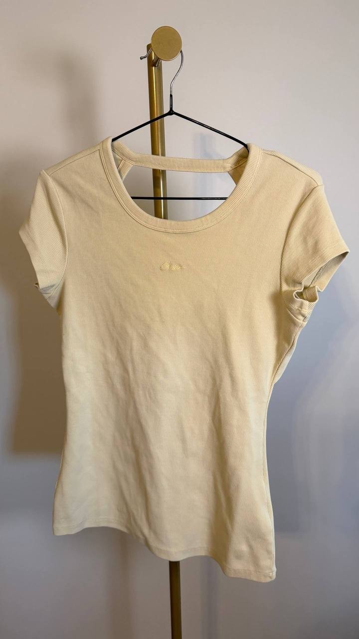 BOSS Women’s ESIMA Print T-Shirt Open Beige S $68 NWT