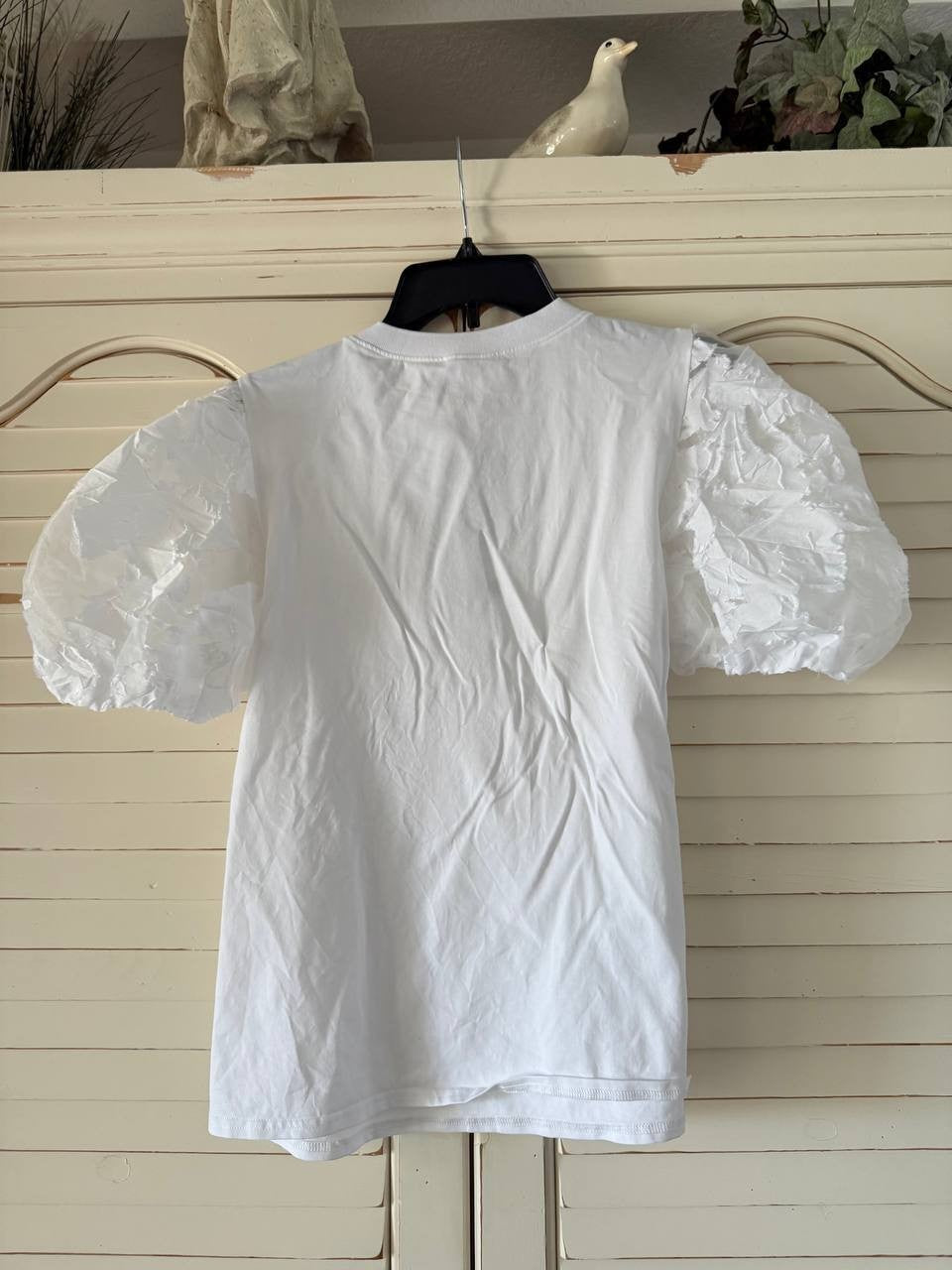 Cinq à Sept Yashi Organza Puff-Sleeve Top White M - New with Tags Size M