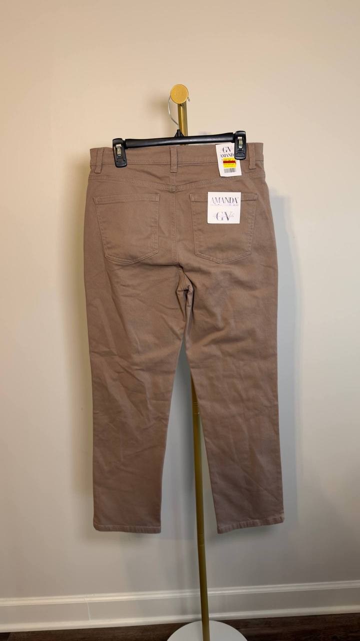 Gloria Vanderbilt Petite Amanda High Rise Straight Jeans Ube Rouge 10P NWT $48