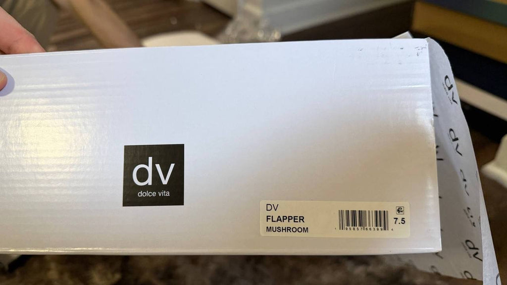 DV Dolce Vita Flapper Boots 7.5 Mushroom Fabric Knee‑High New Box msrp$89
