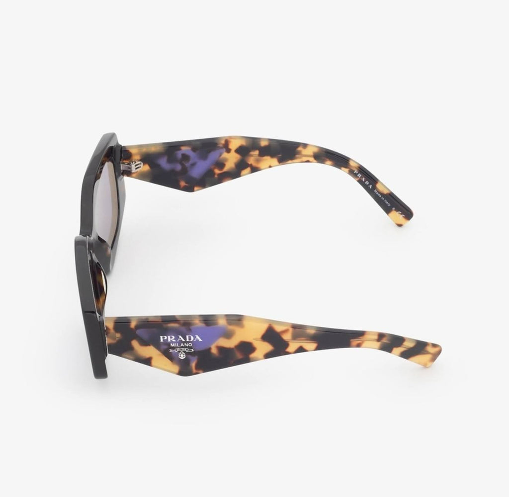 Prada SPR 15Y‑F Tortoise Blue Lens Sunglasses 52mm 2AU‑05Q Italy $375 NWB