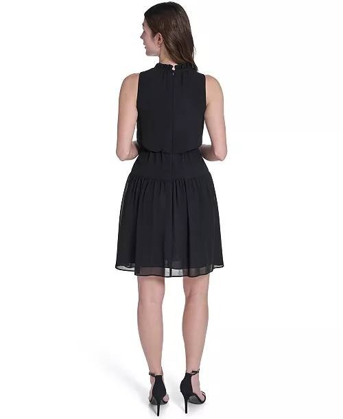 Vince Camuto Women’s  Fit & Flare Mini Dress Black 12 NWT $148