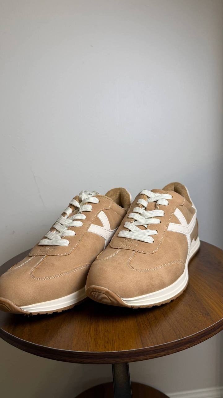 DV Dolce Vita Joque Retro Lace‑Up Sneakers Camel Smooth Women’s 9 NWB