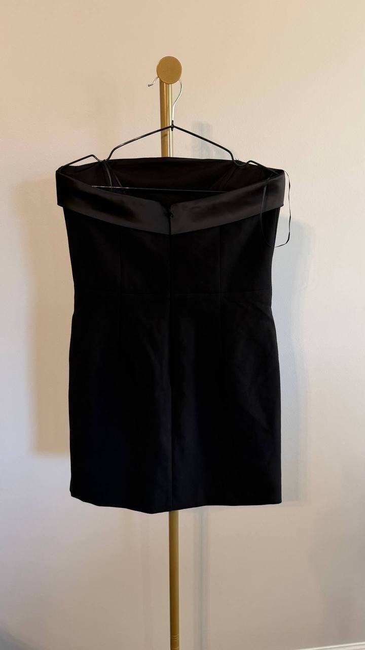 French Connection Women’s Strapless Tuxedo Mini Dress Black 6 $138 NWT