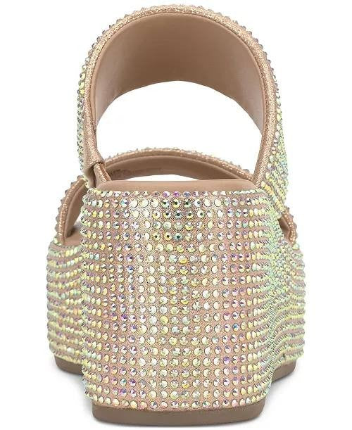 Wild  Pair  Wedge  Sandals  Bling  8.5M  New  $79.50