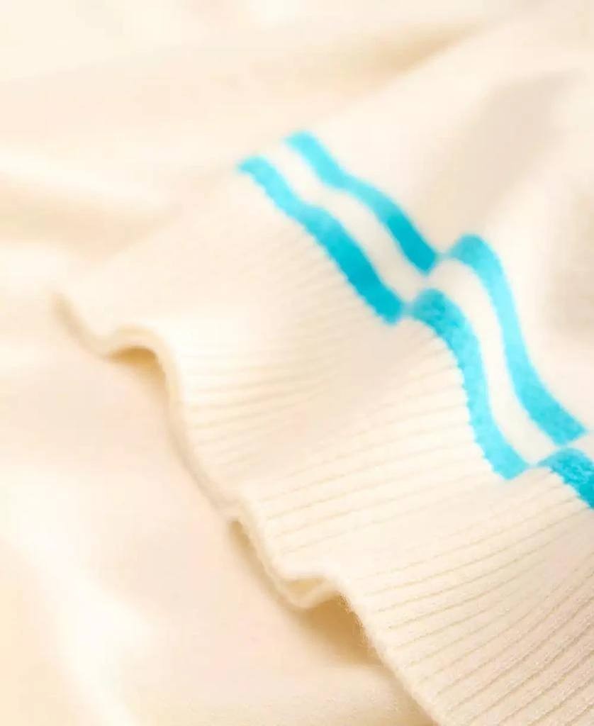 Club Room Men’s 100% Cashmere V‑Neck Sweater Vest White/Turquoise XL $179 NWT
