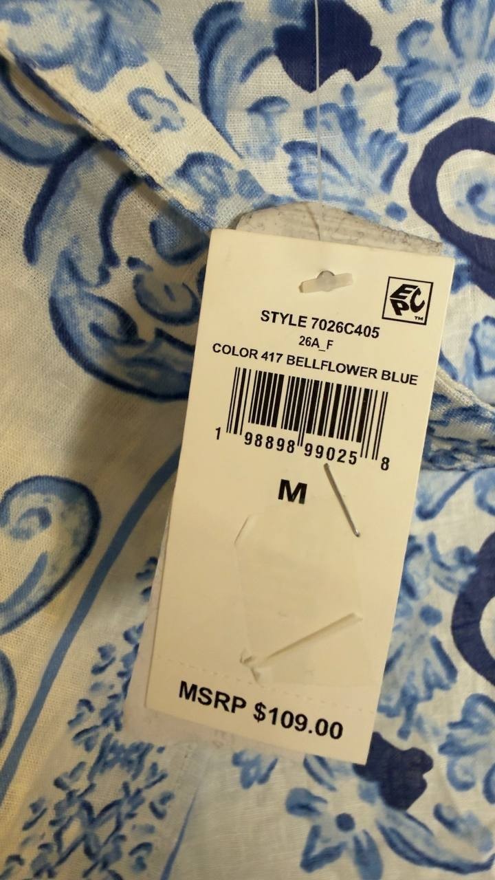 CeCe Women’s Bellflower Blue Wrap Maxi Skirt M NWT $109