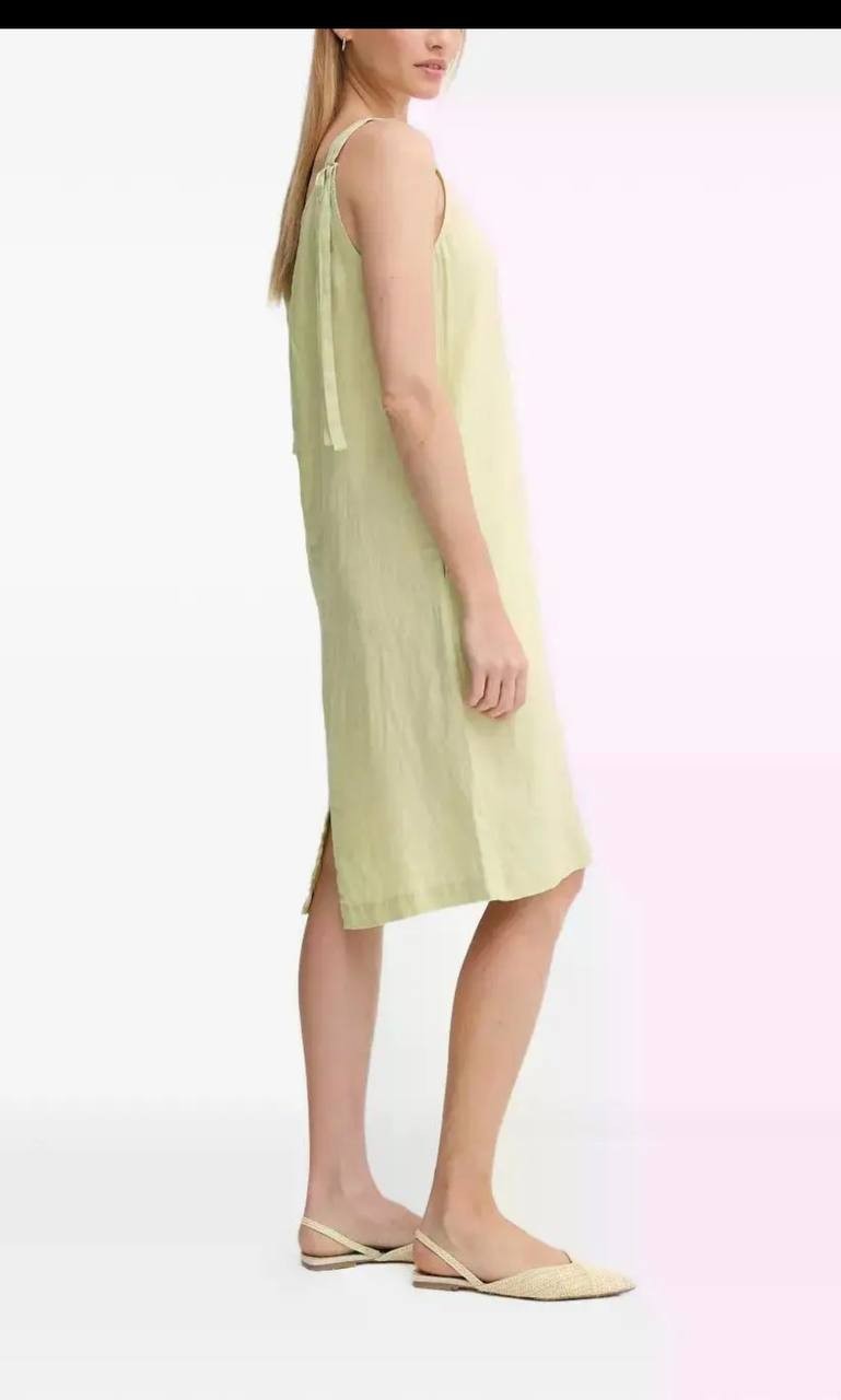 DKNY Sleeveless Square-Neck Midi Dress Tea Green S NWT $129