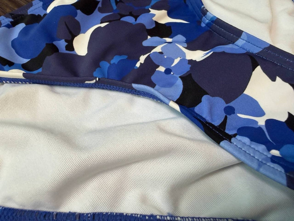 Michael Michael Kors Classic Bikini Bottom Camo Garden New Navy S NWT $58