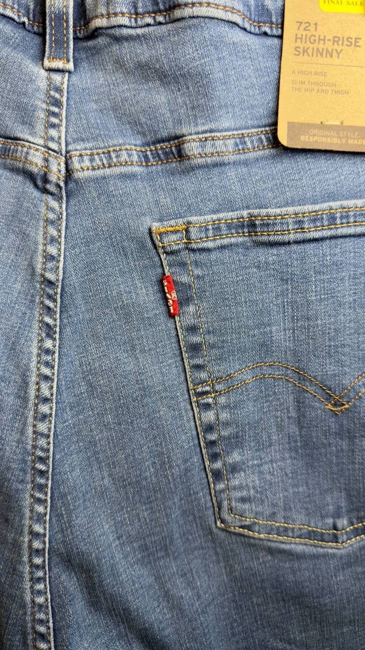 Levi’s 721 High Rise Skinny Jeans Plus Size Blue 22W NWT $69.50
