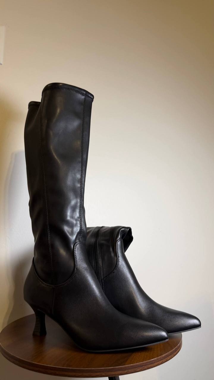Jones New York Sonton Boots 9.5M Black Knee‑High Zip Block Heel NIB msrp$109.50