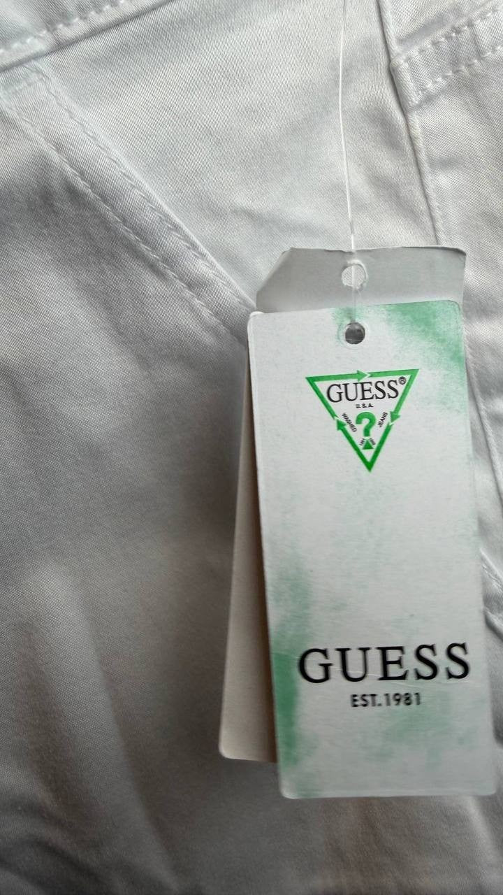 Guess Juno Cargo Joggers White 31x28 NWT $148