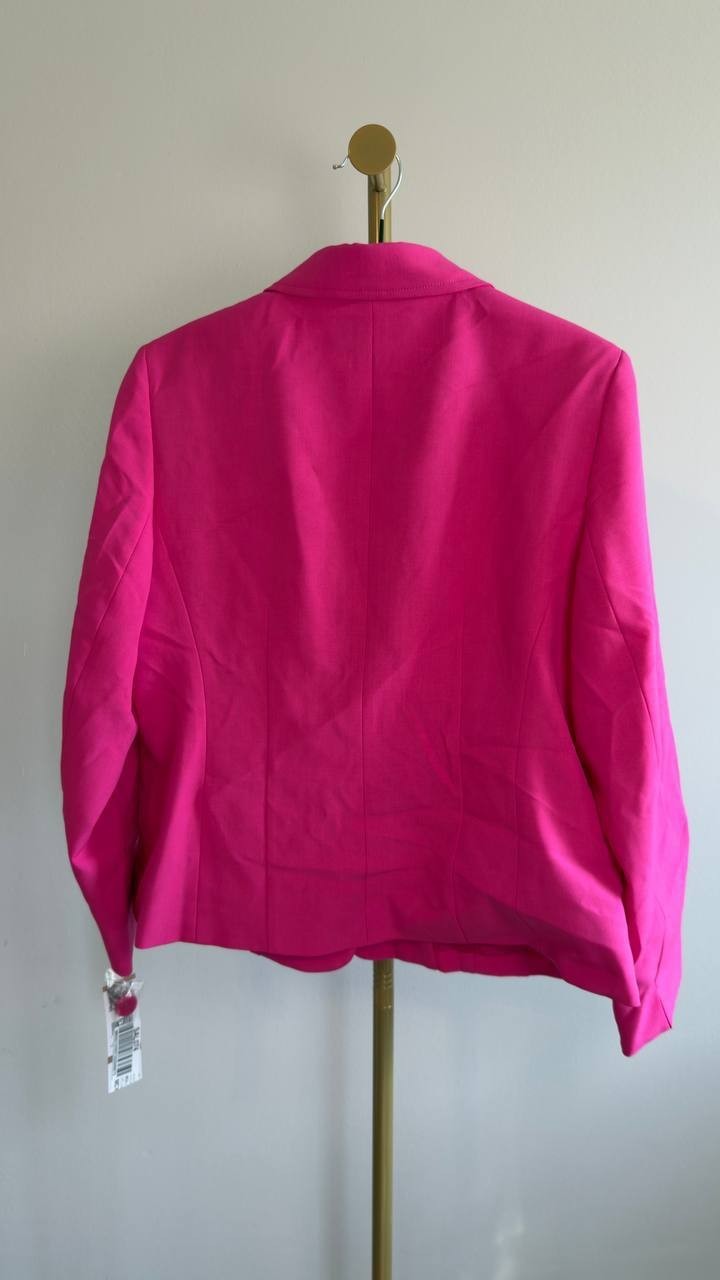Le Suit Notch‑Lapel Mid‑Rise 2‑Piece Pantsuit 12P Lipstick NWT $235