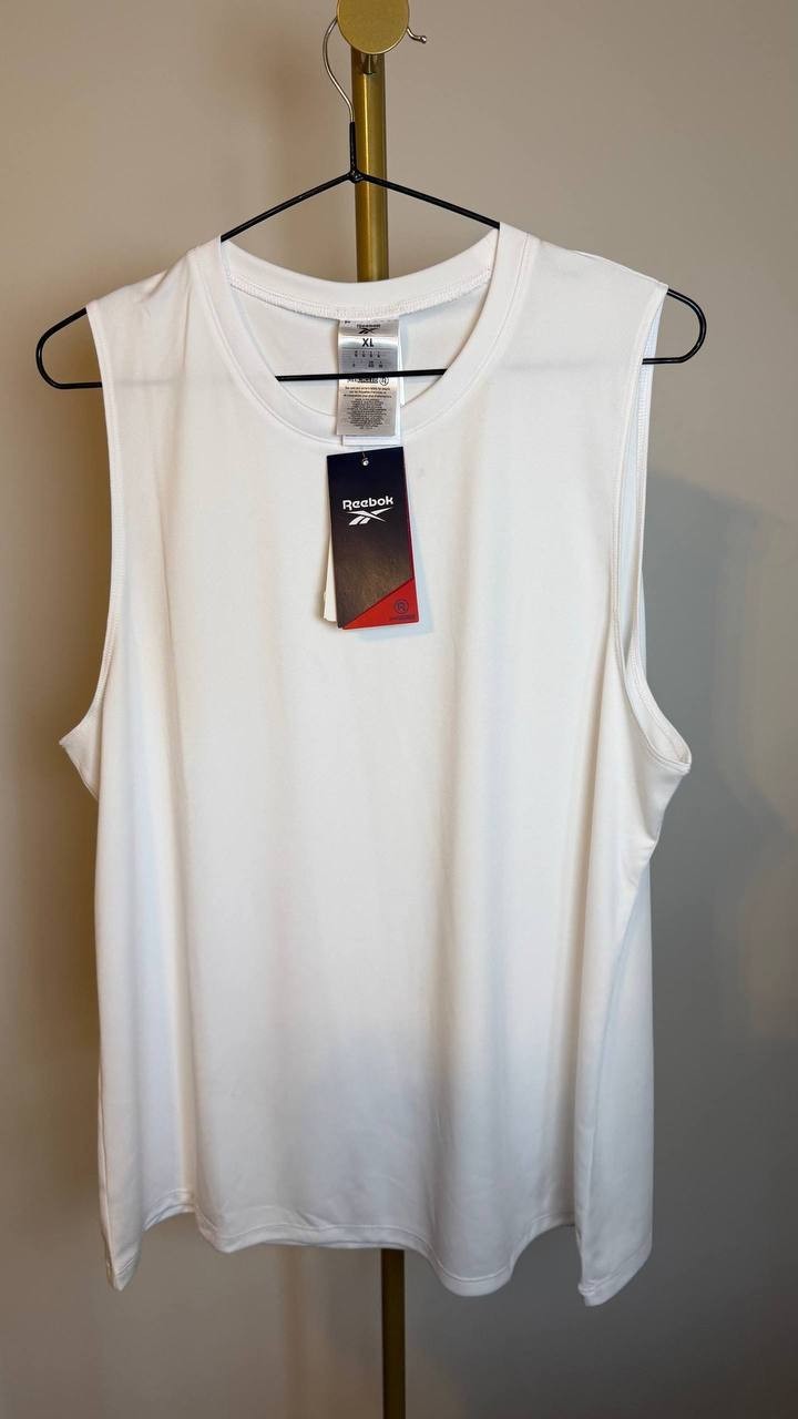 Reebok Women’s Identity Performance Sleeveless Tank Top White NWT