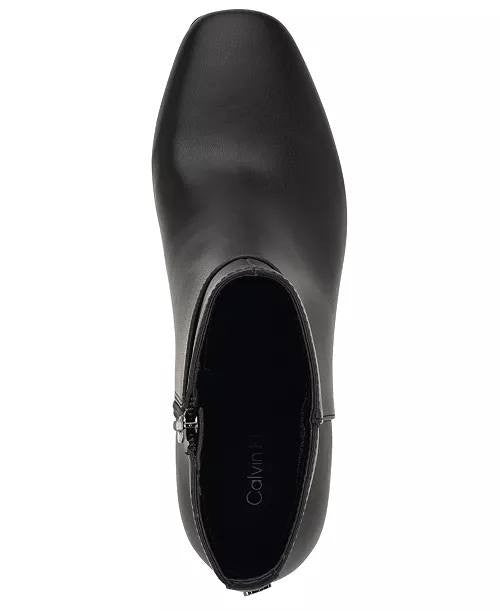Calvin Klein Ankle Booties 6M Black Man‑Made New in Box MSRP $129