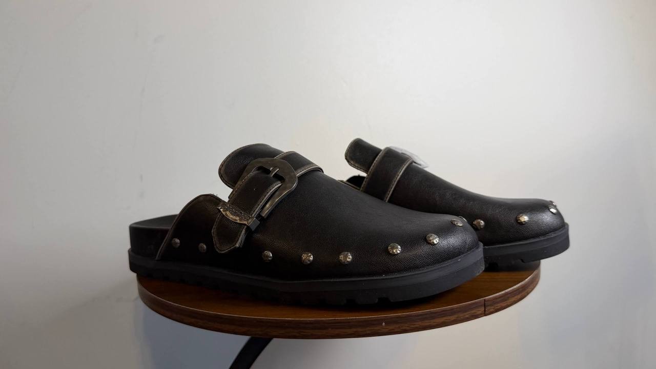 Blowfish Malibu Skylar Clogs 11M Black Slip‑On Buckle Studded NIB $74.99