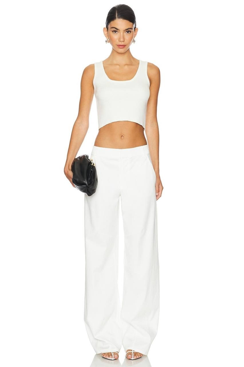 Alice + Olivia Porter Balloon Trouser Off White 0 NWT Lyocell Twill Pants