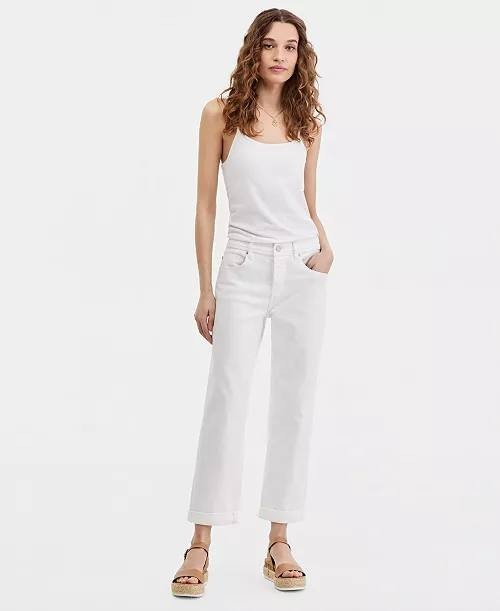 Liverpool Los Angeles Women’s Rolled‑Cuff Jeans Bright White 10 NWT $109