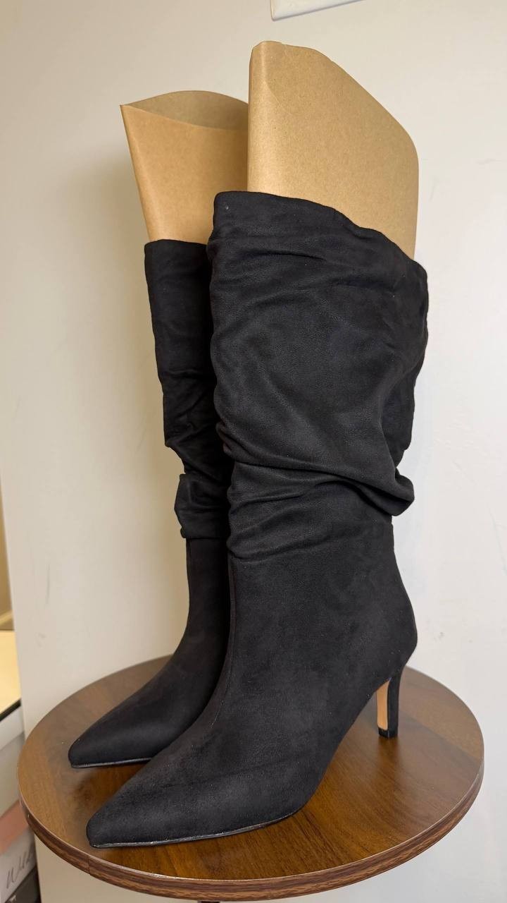 Journee Collection Sonnet Slouchy Extra Wide Calf Boots Black 7M NWB $79.99