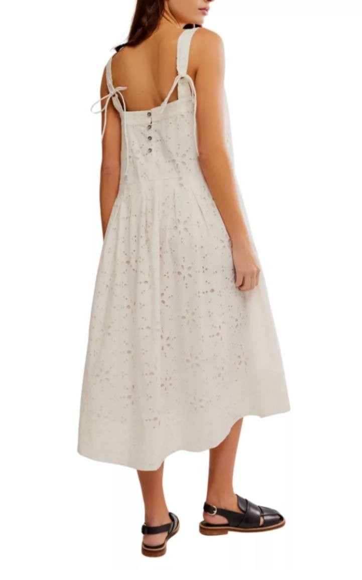 Free People “Primavera” Eyelet Midi Dress – Size S/P – NWOT – White – $168